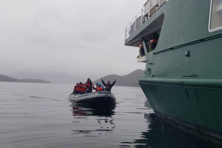 Arriving back at the boat