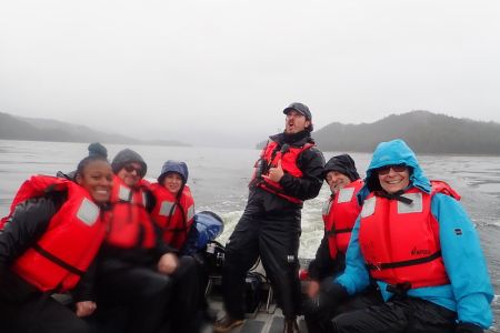 Skiff ride back to the boat